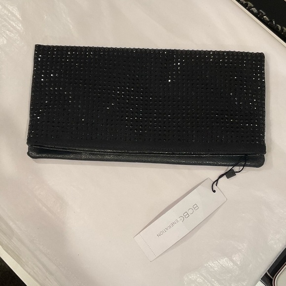 BCBG black crystal detailed clutch - Picture 3 of 12